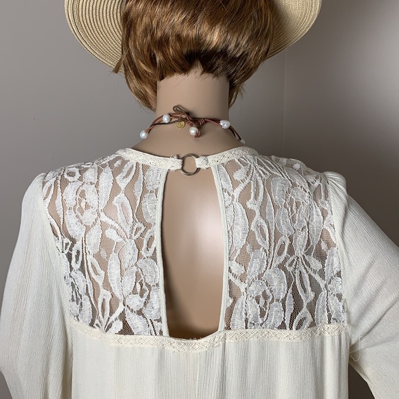 NWOT Entro Boho Cream Dress - Picture 6 of 9